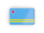 Aruba. Rectangular icon with frame. Download icon.