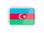Азербайджан. Прямоугольная иконка с рамкой. Скачать иллюстрацию.