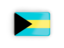 Bahamas. Rectangular icon with frame. Download icon.