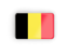 Belgium. Rectangular icon with frame. Download icon.