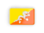 Bhutan. Rectangular icon with frame. Download icon.
