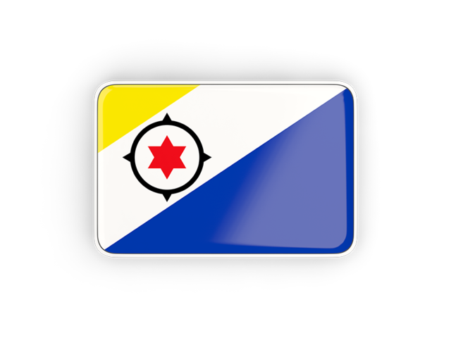 Rectangular icon with frame. Download flag icon of Bonaire at PNG format
