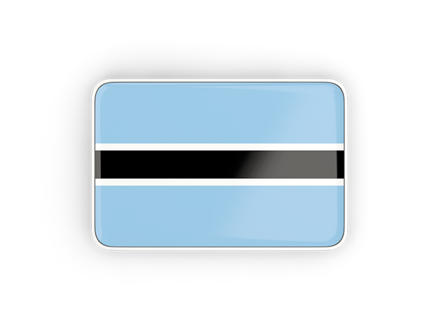 Rectangular icon with frame. Download flag icon of Botswana at PNG format