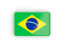 Brazil. Rectangular icon with frame. Download icon.