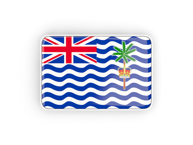 Прямоугольная иконка с рамкой. Скачать флаг. Британская территория в Индийском океане