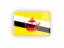 Brunei. Rectangular icon with frame. Download icon.