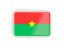 Burkina Faso. Rectangular icon with frame. Download icon.