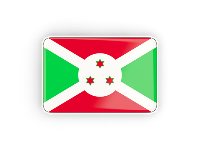 Rectangular icon with frame. Download flag icon of Burundi at PNG format