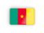 Cameroon. Rectangular icon with frame. Download icon.