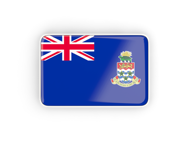 Rectangular icon with frame. Download flag icon of Cayman Islands at PNG format