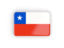 Chile. Rectangular icon with frame. Download icon.