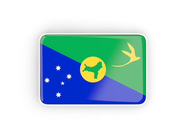 Rectangular icon with frame. Download flag icon of Christmas Island at PNG format