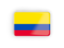 Colombia. Rectangular icon with frame. Download icon.