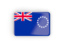 Cook Islands. Rectangular icon with frame. Download icon.