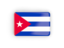 Cuba. Rectangular icon with frame. Download icon.