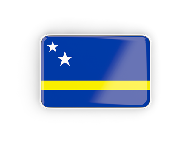 Rectangular icon with frame. Download flag icon of Curacao at PNG format