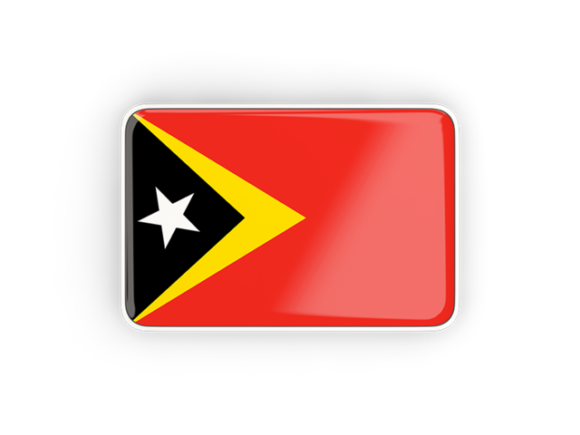 Rectangular icon with frame. Download flag icon of East Timor at PNG format