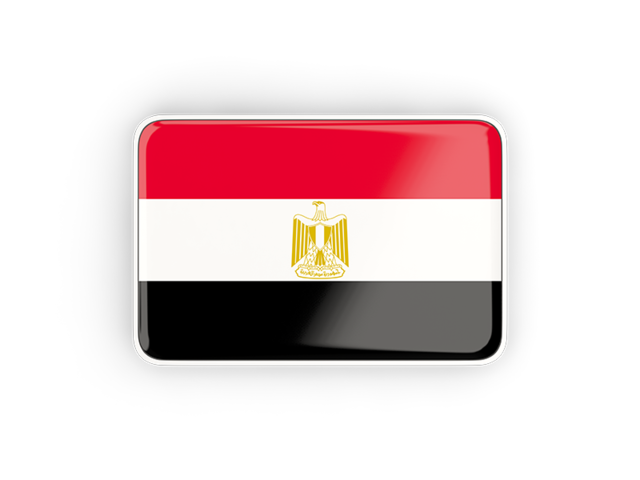 Rectangular icon with frame. Download flag icon of Egypt at PNG format