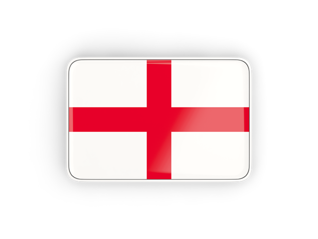 Прямоугольная иконка с рамкой. Скачать флаг. Англия