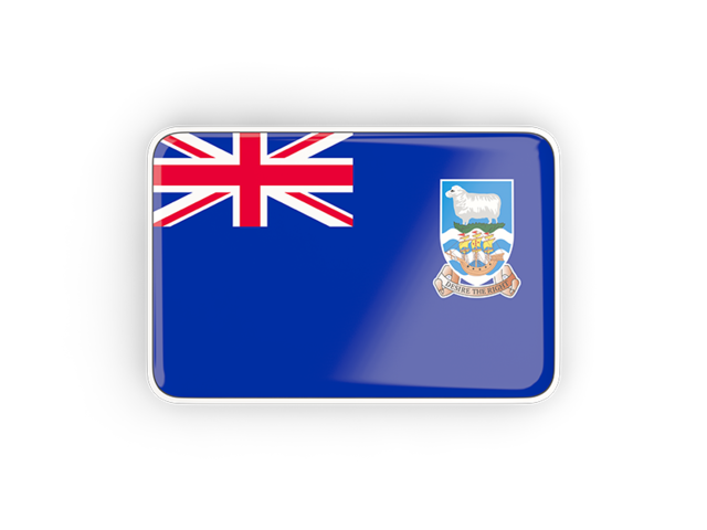 Rectangular icon with frame. Download flag icon of Falkland Islands at PNG format