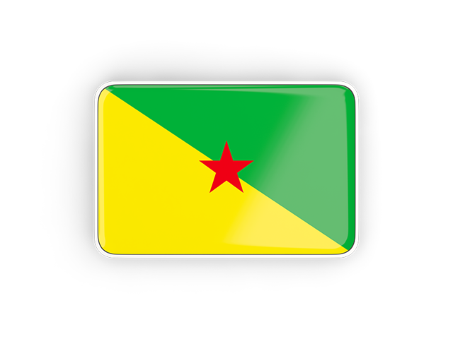 Rectangular icon with frame. Download flag icon of French Guiana at PNG format