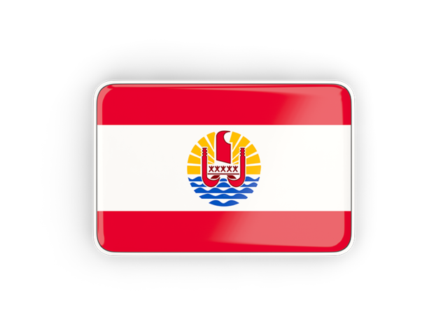 Rectangular icon with frame. Download flag icon of French Polynesia at PNG format