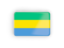 Gabon. Rectangular icon with frame. Download icon.