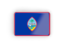 Guam. Rectangular icon with frame. Download icon.