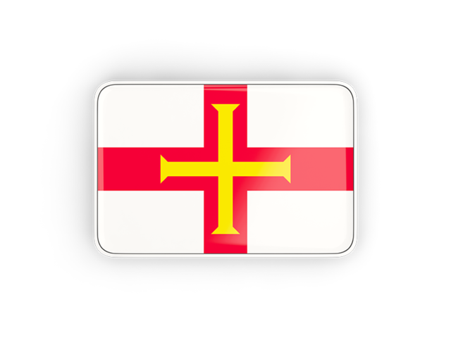Rectangular icon with frame. Download flag icon of Guernsey at PNG format
