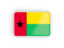 Гвинея-Бисау. Прямоугольная иконка с рамкой. Скачать иллюстрацию.