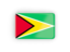 Guyana. Rectangular icon with frame. Download icon.