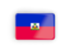 Haiti. Rectangular icon with frame. Download icon.