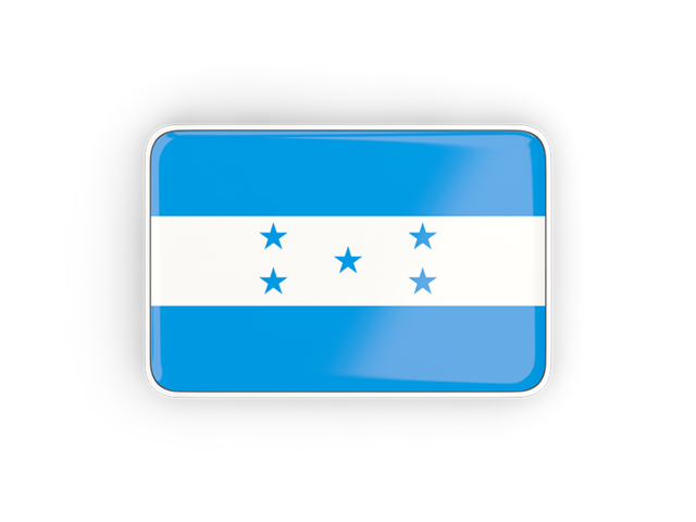 Прямоугольная иконка с рамкой. Скачать флаг. Гондурас