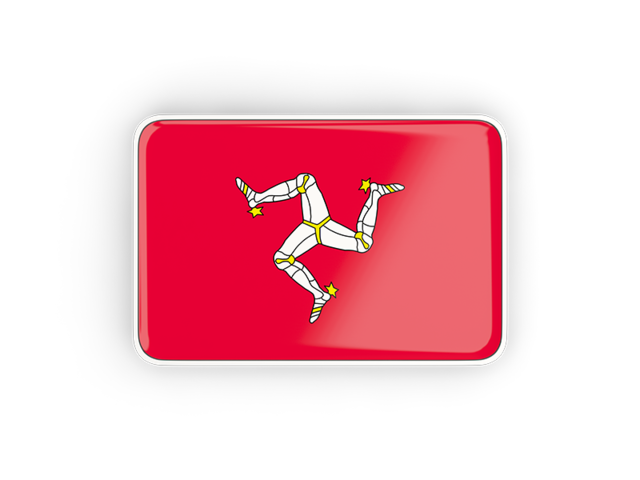 Rectangular icon with frame. Download flag icon of Isle of Man at PNG format