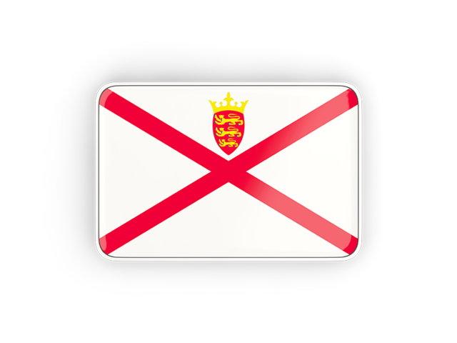 Rectangular icon with frame. Download flag icon of Jersey at PNG format