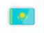 Kazakhstan. Rectangular icon with frame. Download icon.