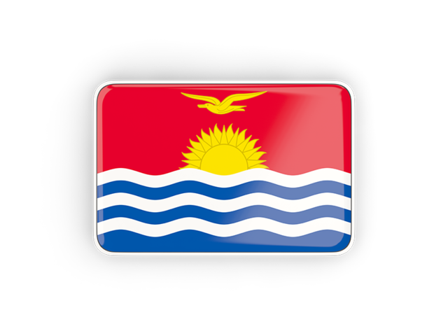 Прямоугольная иконка с рамкой. Скачать флаг. Кирибати