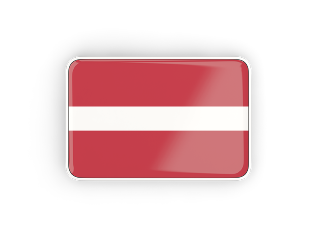 Прямоугольная иконка с рамкой. Скачать флаг. Латвия