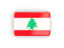 Lebanon. Rectangular icon with frame. Download icon.