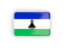 Lesotho. Rectangular icon with frame. Download icon.