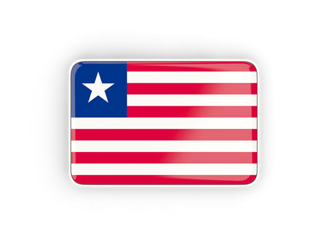 Rectangular icon with frame. Download flag icon of Liberia at PNG format