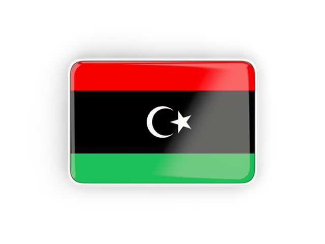 Rectangular icon with frame. Download flag icon of Libya at PNG format
