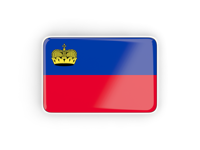 Rectangular icon with frame. Download flag icon of Liechtenstein at PNG format