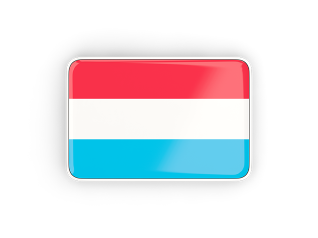 Rectangular icon with frame. Download flag icon of Luxembourg at PNG format