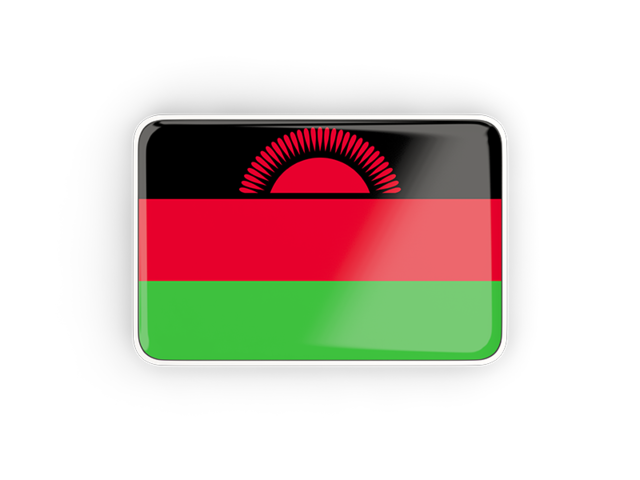 Rectangular icon with frame. Download flag icon of Malawi at PNG format