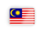 Malaysia. Rectangular icon with frame. Download icon.