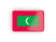 Maldives. Rectangular icon with frame. Download icon.