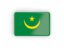 Mauritania. Rectangular icon with frame. Download icon.