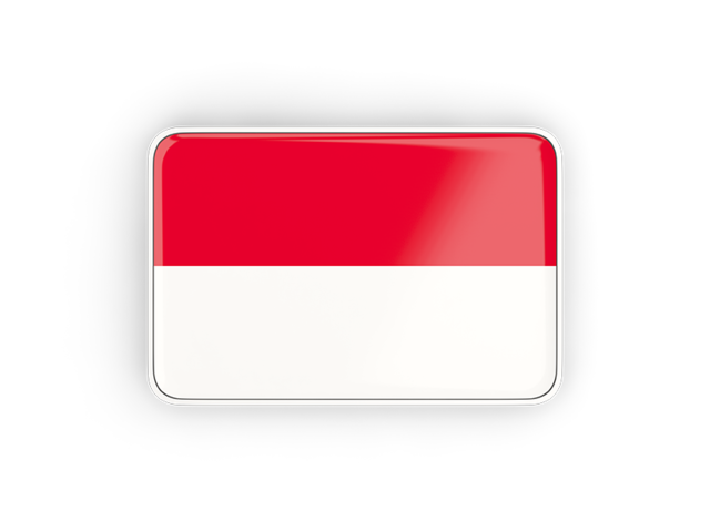 Rectangular icon with frame. Download flag icon of Monaco at PNG format