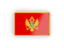 Черногория. Прямоугольная иконка с рамкой. Скачать иллюстрацию.